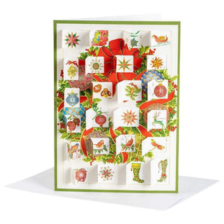 Imperial Wreath Advent Calendar Card with Envelope | Christmas Advent Calendar