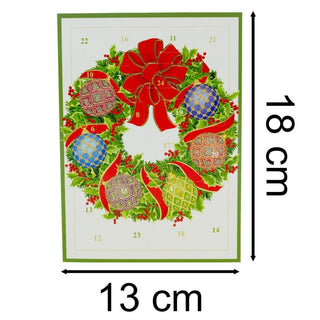 Imperial Wreath Advent Calendar Card with Envelope | Christmas Advent Calendar