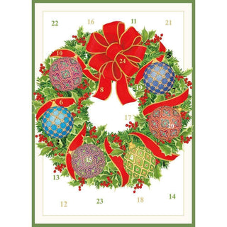 Imperial Wreath Advent Calendar Card with Envelope | Christmas Advent Calendar
