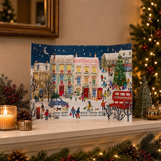 Joys of the Season 3D Christmas Advent Calendar, Freestanding 24 Door Calendar