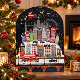 London Skyline Christmas Advent Calendar with 24 Doors and Glitter Details