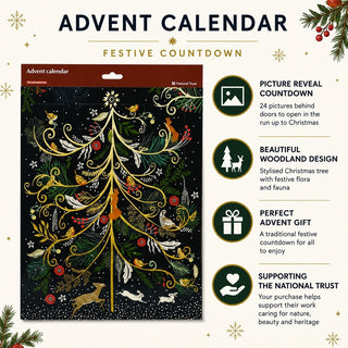 National Trust Flora & Fauna Christmas Advent Calendar, Woodland Wildlife Design