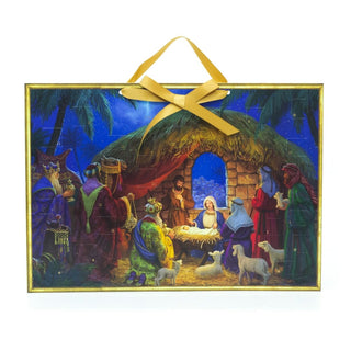 Nativity Christmas Advent Calendar | Religious Calendar with Manger Scene - A3