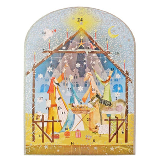 Nativity Christmas Advent Calendar with 24 Doors and Glitter Details