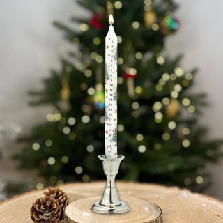 Nostalgic Christmas Tree Advent Candle | Festive Numbered Countdown Candle 23cm