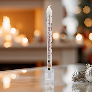 Nutcracker Soldier Advent Dinner Candle | Christmas Calendar Candle - 29cm