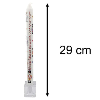 Nutcracker Soldier Advent Dinner Candle | Christmas Calendar Candle - 29cm