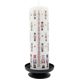 Nutcracker Soldier Christmas Advent Candle | Christmas Pillar Candle - 20cm