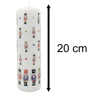 Nutcracker Soldier Christmas Advent Candle | Christmas Pillar Candle - 20cm