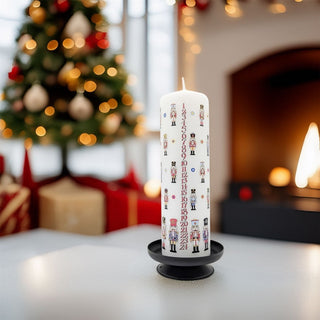 Nutcracker Soldier Christmas Advent Candle | Christmas Pillar Candle - 20cm