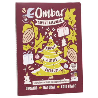 Ombar Vegan Chocolate Christmas Advent Calendar, Organic Filled Chocolates