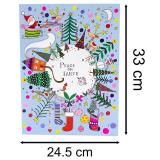 Peace on Earth Christmas Advent Calendar | Santa & Reindeer Christmas Calendar