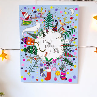 Peace on Earth Christmas Advent Calendar | Santa & Reindeer Christmas Calendar