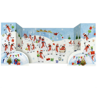 Penguins in Scarves 3D Christmas Advent Calendar, Freestanding 24 Window