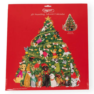 Pop - up 3D Caroling Pets Christmas Advent Calendar | Christmas Tree Calendar 31cm