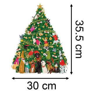 Pop - up 3D Caroling Pets Christmas Advent Calendar | Christmas Tree Calendar 31cm