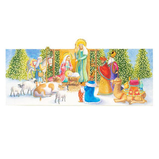 Pop - up 3D Nativity Christmas Advent Calendar | Fold - out Religious Calendar
