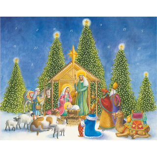 Pop - up 3D Nativity Christmas Advent Calendar | Fold - out Religious Calendar