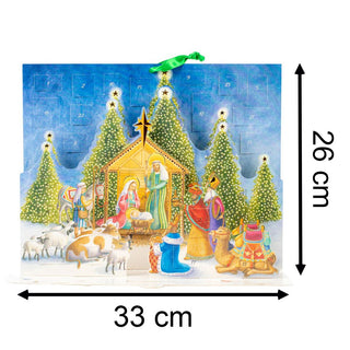 Pop - up 3D Nativity Christmas Advent Calendar | Fold - out Religious Calendar