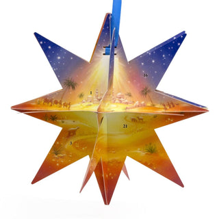 Pop - up 3D Star of Bethlehem Christmas Advent Calendar | Nativity Calendar - 29cm