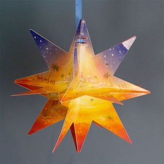 Pop - up 3D Star of Bethlehem Christmas Advent Calendar | Nativity Calendar - 29cm