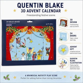 Quentin Blakes Nativity Play 3D Christmas Advent Calendar, 24 Doors