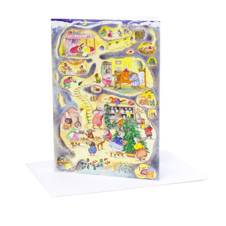 Rabbit Warren Advent Calendar Greetings Card | Christmas Advent Calendar - A5