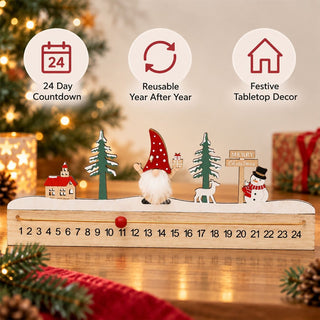 Reusable Christmas Advent Countdown Ruler, 39.5cm Sliding Marker Calendar