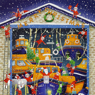 RNLI Lifeboats Christmas Advent Calendar, 24-Door Picture Calendar