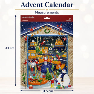 RNLI Lifeboats Christmas Advent Calendar, 24-Door Picture Calendar