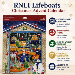 RNLI Lifeboats Christmas Advent Calendar, 24-Door Picture Calendar