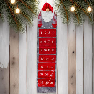 Santa Gnome Christmas Advent Calendar | Fabric 24 - Pocket Hanging Gonk Calendar