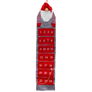 Santa Gnome Christmas Advent Calendar | Fabric 24 - Pocket Hanging Gonk Calendar