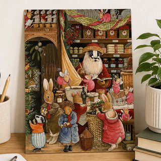 Santa's Workshop Christmas Advent Calendar, A4 Illustrated Calendar