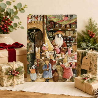Santa's Workshop Christmas Advent Calendar, A4 Illustrated Calendar