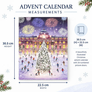 Skating under Fireworks Christmas Advent Calendar, London Ice Skating Scene