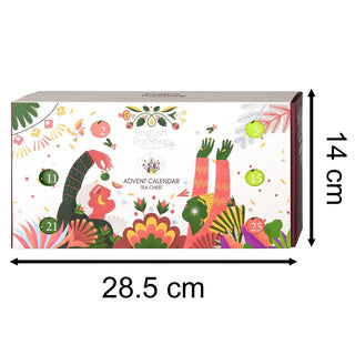 Tea Chest Advent Calendar | 25 Pyramid Tea Bags Christmas Advent Calendar