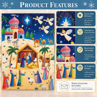 The Christmas Story Advent Calendar, 33.5cm Nativity Design