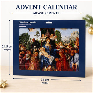 The Feast of the Rosary Religious Christmas Advent Calendar, 3D Freestanding