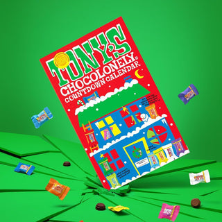 Tonys Chocolonely Fairtrade Chocolate Advent Calendar with 10 Delicious Flavours