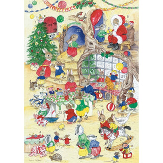 Toy Shop Christmas Advent Calendar Greetings Card, A5 Woodland Animal Design