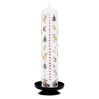 Traditional Countdown To Christmas Advent Candle | Winter Wildlife Pillar Candle | Christmas Candle Advent Candles