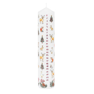 Traditional Countdown To Christmas Advent Candle | Winter Wildlife Pillar Candle | Christmas Candle Advent Candles