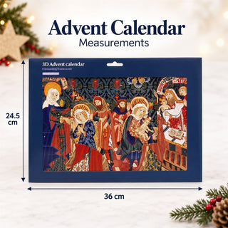 Traditional Nativity Tapestry 3D Christmas Advent Calendar, 24 Doors