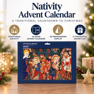 Traditional Nativity Tapestry 3D Christmas Advent Calendar, 24 Doors