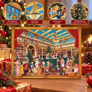Victorian Christmas General Store Advent Calendar, 36cm Traditional Picture