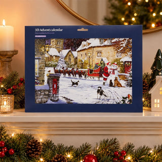 Village Delight 3D Christmas Advent Calendar, Freestanding, Illustrated
