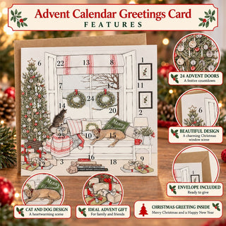 Waiting for Father Christmas Advent Calendar Greetings Card, 16cm Square