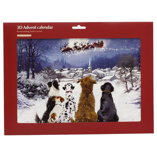 Watching for Santa 3D Christmas Advent Calendar, Freestanding Picture Design
