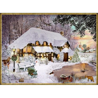 Winter Cottage in the Woods Advent Calendar | Christmas Advent Calendar - A4
